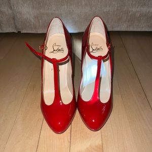 Christian Louboutin t strap Mary Jane pump